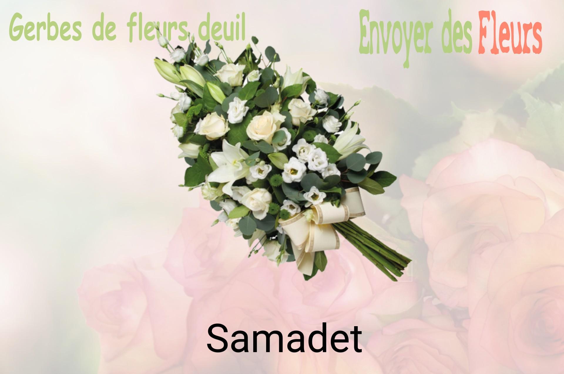 Gerbe de fleurs de deuil livrée à Samadet